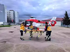Kalp Krizi Hastası Hava Ambulansı İle Sevk Edildi