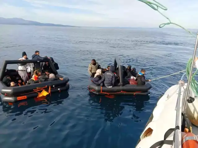 Ege'de 35 Göçmen Kurtarıldı