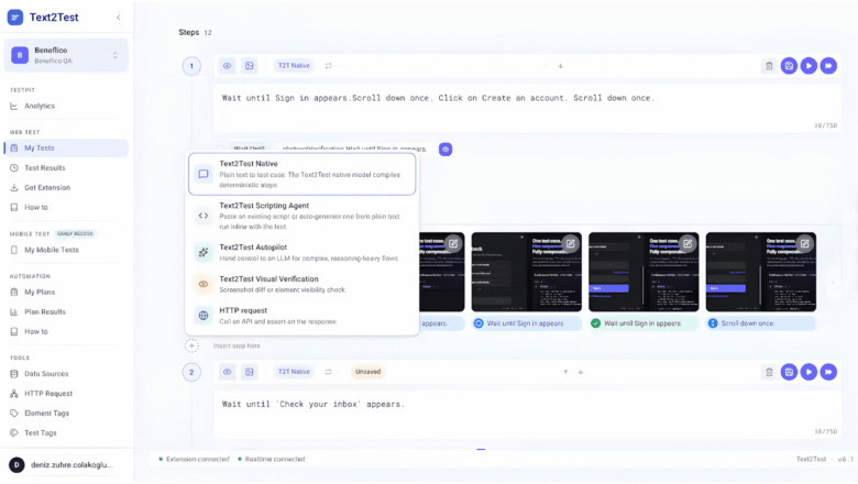 Yapay zeka tabanlı test platformu